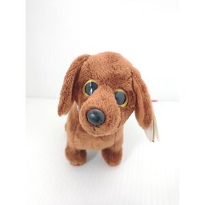 Ty Beanie Baby Frank Dachshund Brown Big Eyes Tag‎ Attached